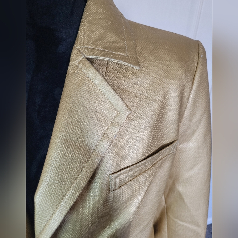 ETCETERA Gold Women's Blazer With White Shirt Insert. Sz 6. NWT MSRP $475 - Picture 4 of 10